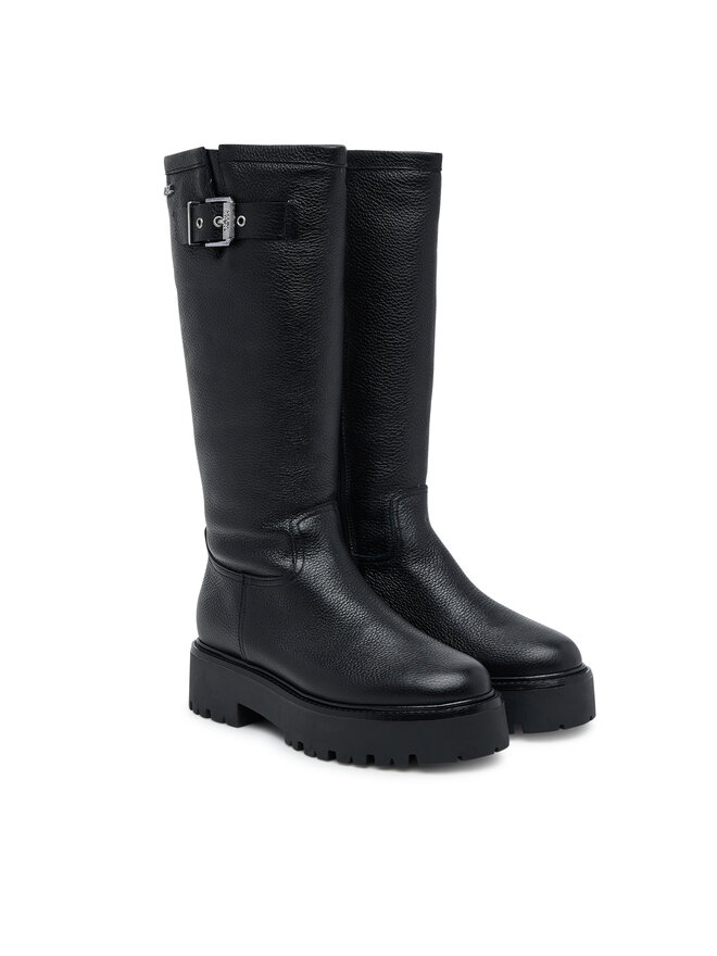 KARL LAGERFELD Ботуши KARL LAGERFELD Burly Biker KL43490W Черен