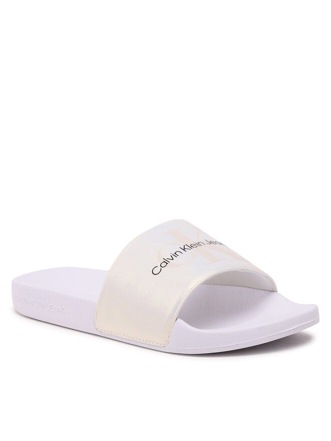 Calvin Klein Jeans Iešļūcenes Calvin Klein Jeans Slide Ny Pearl YW0YW01243 Écru