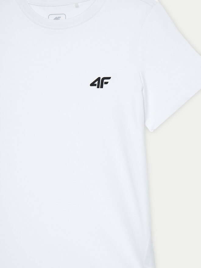 4F 4F Marškinėliai 4FJWMM00TTSHM1626 Balta Regular Fit