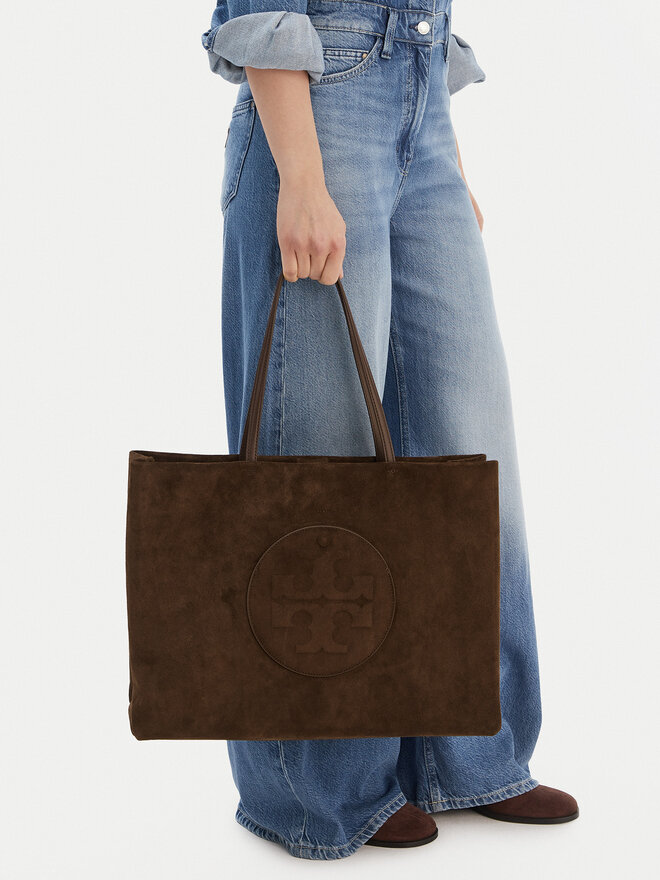Tory Burch Сумка Tory Burch Ella Suede Tote 170980 Коричневий