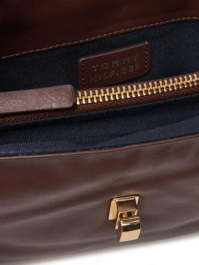 Tommy Hilfiger Ročna torba Tommy Hilfiger Soft Leather Conv Crossover AW0AW17638 Rjava