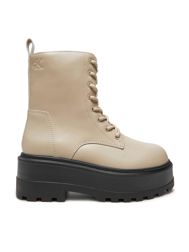 Calvin Klein Jeans Bakancs Calvin Klein Jeans Flatform YW0YW01535 Bézs