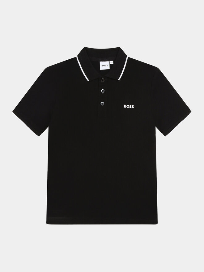 BOSS Boss Поло J25P26 D Чорний Regular Fit
