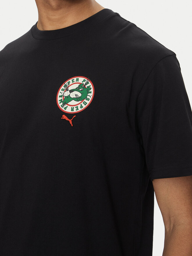 Puma Puma T-Shirt Graphics Super 629639 Μαύρο Relaxed Fit