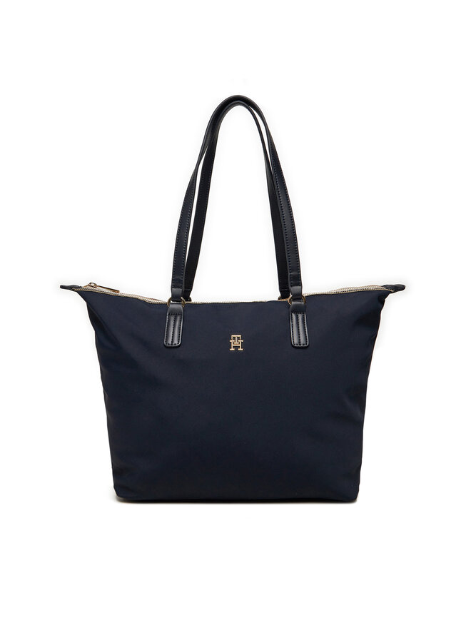 Sac a main Tommy Hilfiger Poppy Tote Corp AW0AW16480 Bleu marine chaussures
