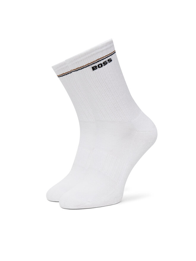 BOSS 2 pares de calcetines altos para mujer BOSS 50502113 Blanco