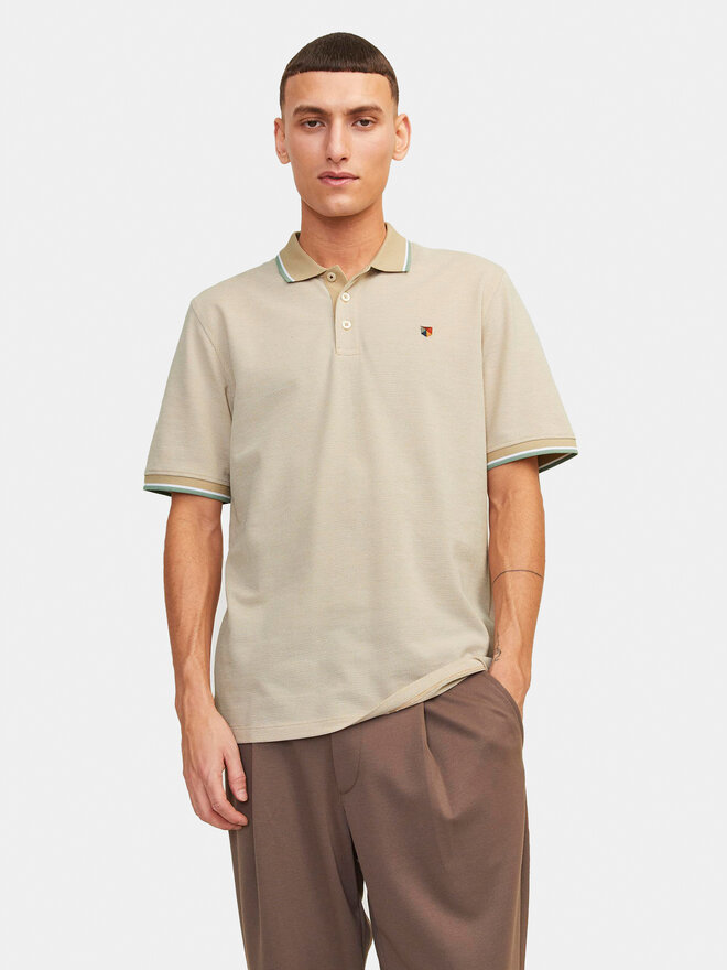 Jack&Jones Jack&Jones Pólóing Bluwin 12169064 Bézs Regular Fit
