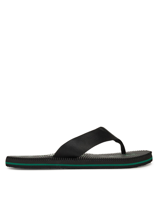 Tommy Hilfiger Zehentrenner Tommy Hilfiger Massage Beach Sandal FM0FM05443 Schwarz