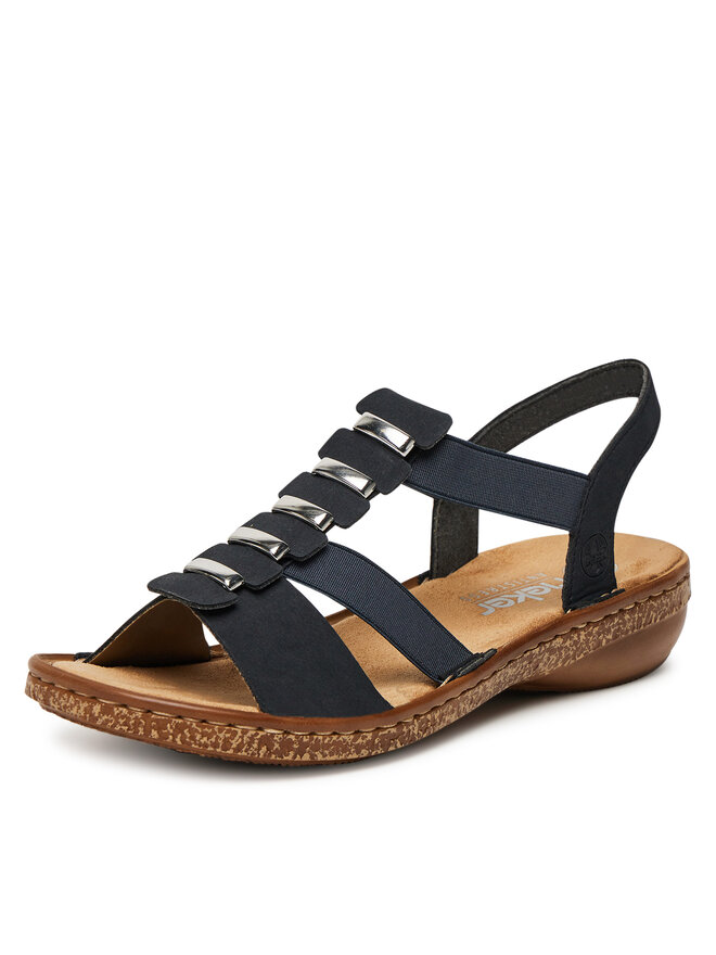 Rieker Sandály Rieker 62850-14 Tmavomodrá