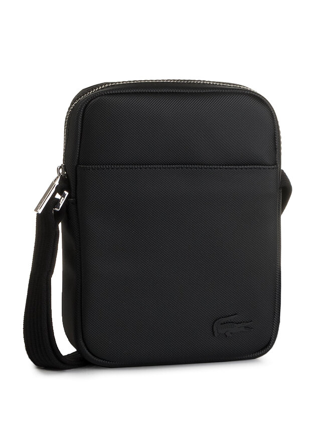 Lacoste vertical camera bag black deals