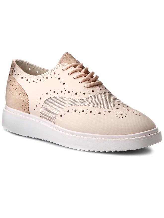 Oxfordskor Geox D Thymar B D724BB 05488 C8010 Jasny Ro owy eskor