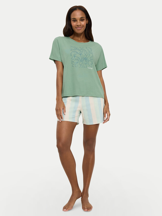 Triumph Triumph Μπλούζα πιτζάμας Mix & Match 10218281 Πράσινο Relaxed Fit