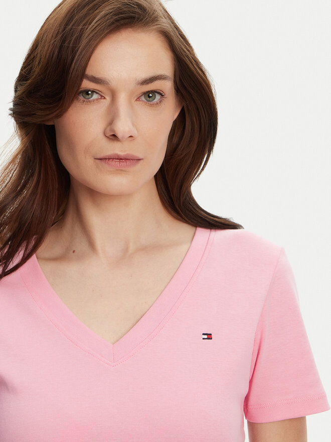 Tommy Hilfiger Tommy Hilfiger Camiseta New Cody WW0WW40584 Rosa Slim Fit