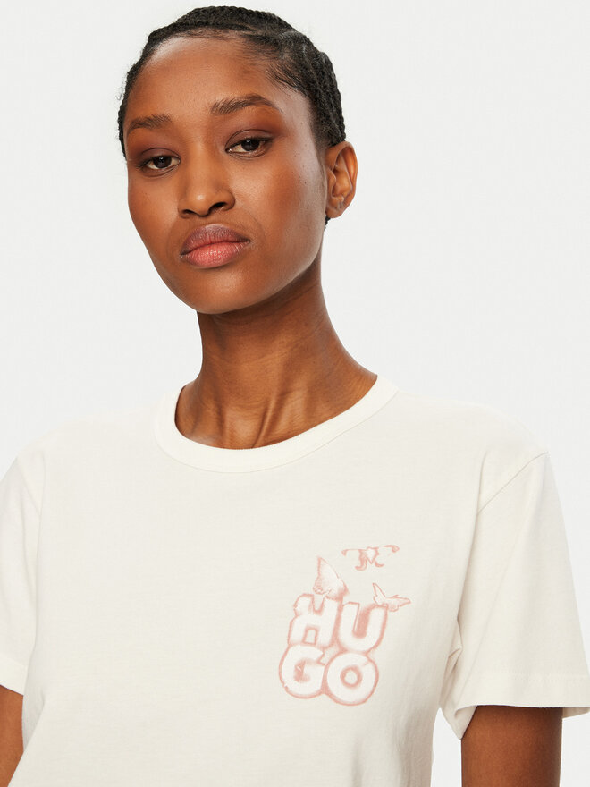 HUGO HUGO Camiseta Destrel_1 50534246 Écru Regular Fit