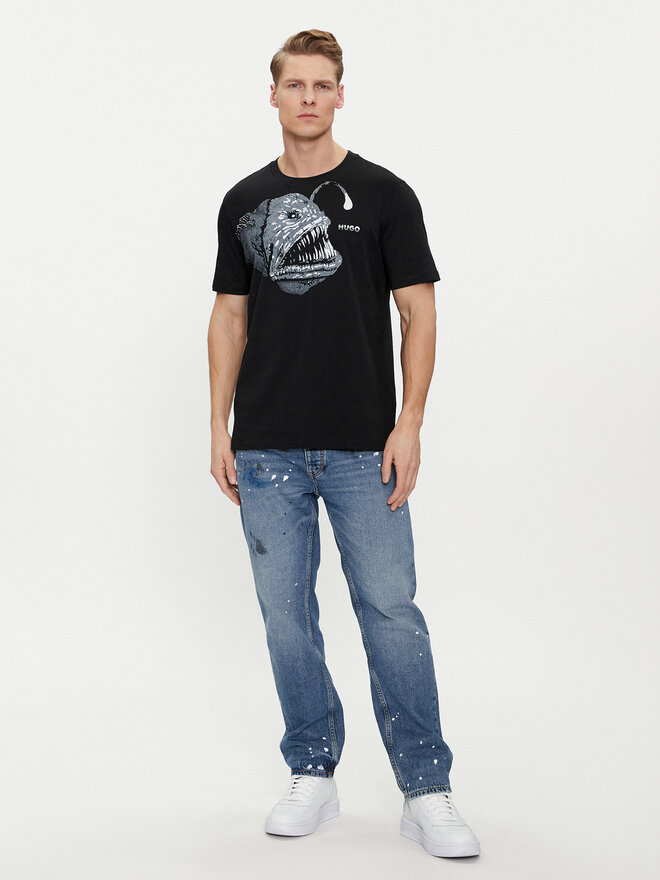 HUGO Hugo T-Shirt Dibeach 50513812 Schwarz Regular Fit