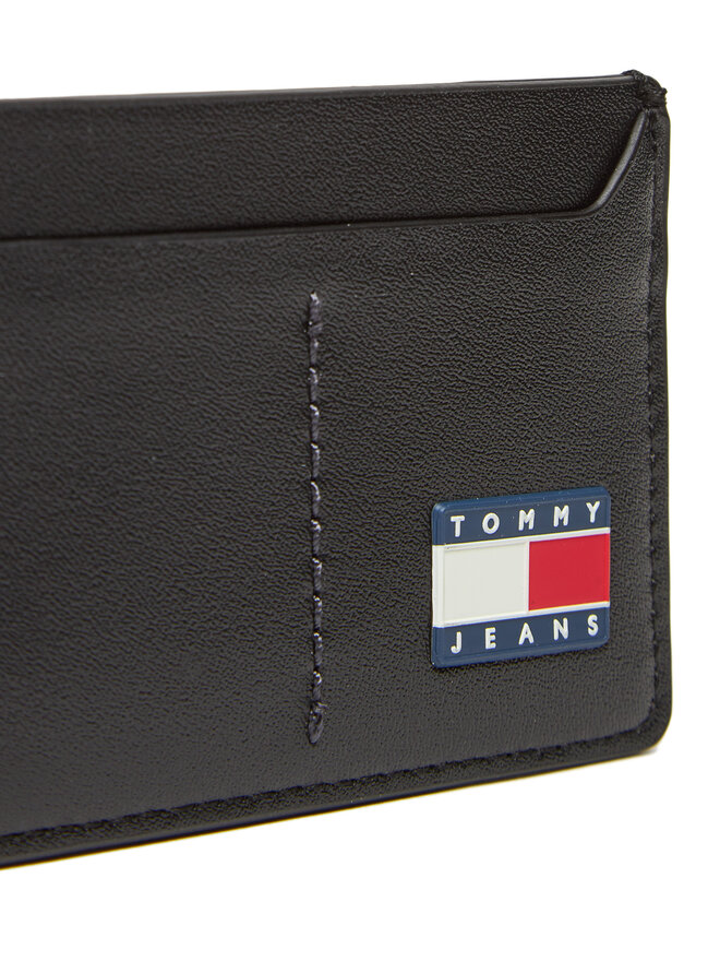 Tommy Jeans Etui pentru carduri Tommy Jeans Tjm Heritage Leather Cc Holder AM0AM13410 Negru