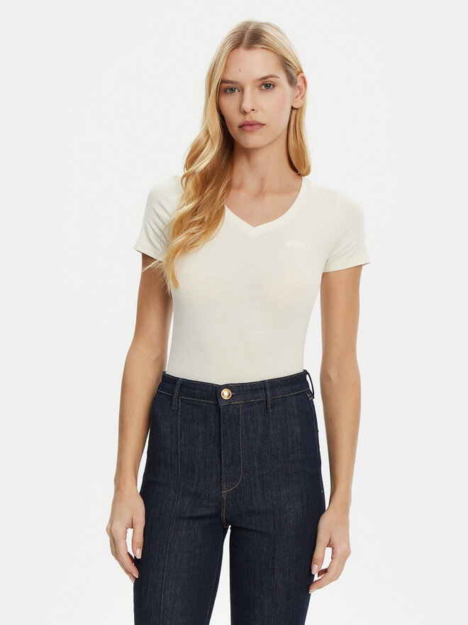 Guess Guess Marškinėliai O5RI02 KBBU1 Smėlio Regular Fit