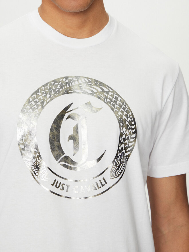 Just Cavalli Just Cavalli Футболка 78OAHT14 Білий Regular Fit