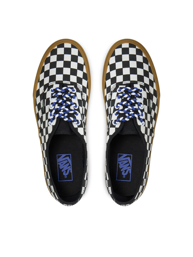 Vans authentic white black sole on sale
