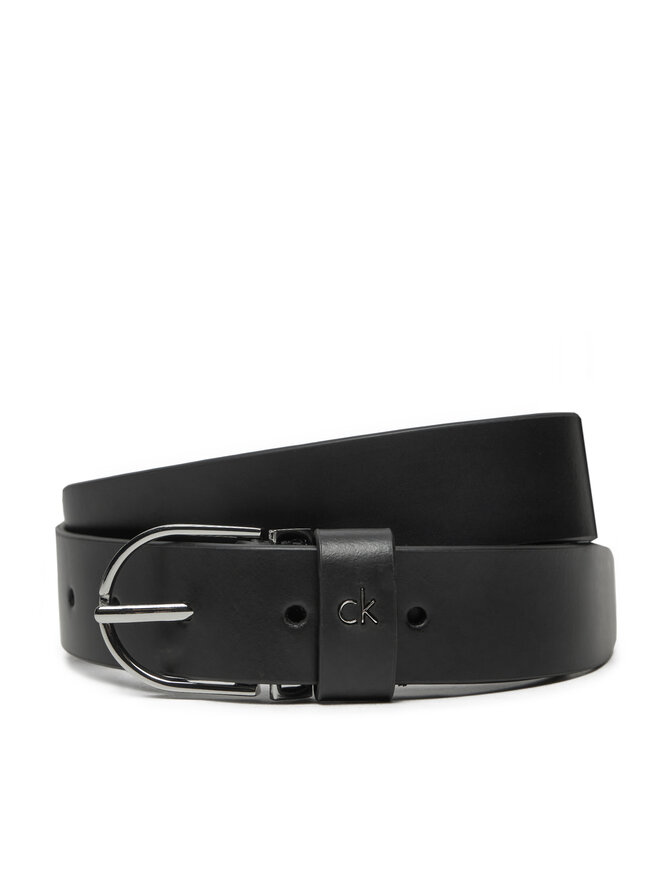 Calvin Klein Pasek Damski Calvin Klein Ck Metal Loop Rnd Buckle 3.0 K60K612861 Czarny