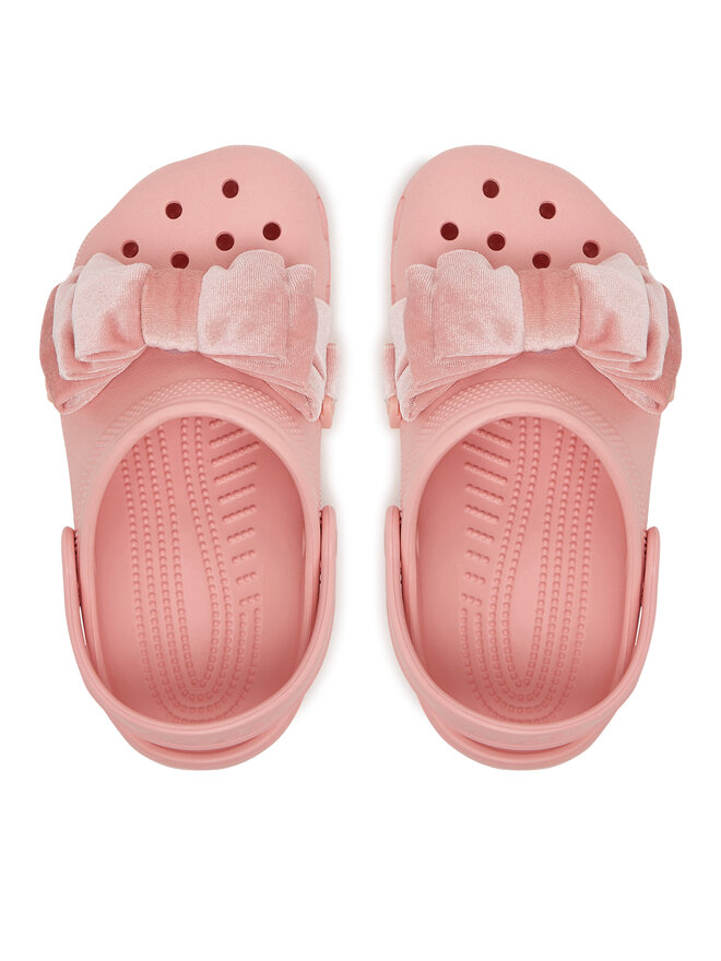 Crocs Чехли Crocs Classic Bow Clog 211886 Розов