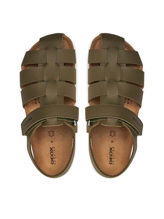 Geox Сандали Geox J Ghita Boy J458LA 000BC C3009 D Каки