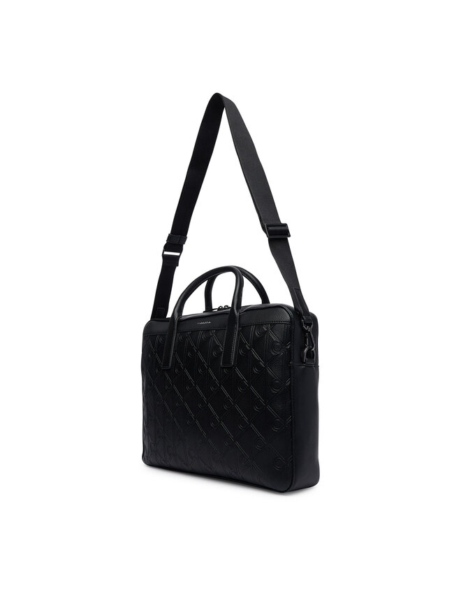 Calvin Klein Aktenmappe Calvin Klein Emblem Aop Deboss LV04D3561G Schwarz