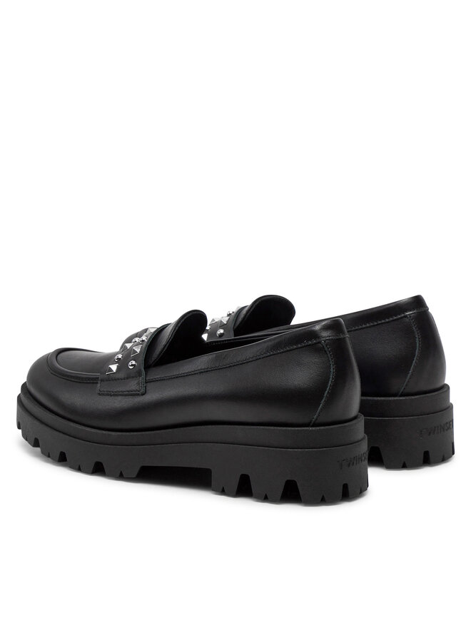 TWINSET Loafersy TWINSET Mocassino 242GCJ024 Černá