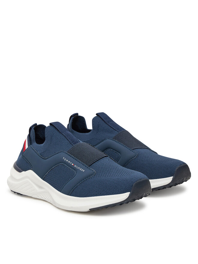 Tommy Hilfiger Sneakersy Tommy Hilfiger T3X9-33880-1219800 Granatowy