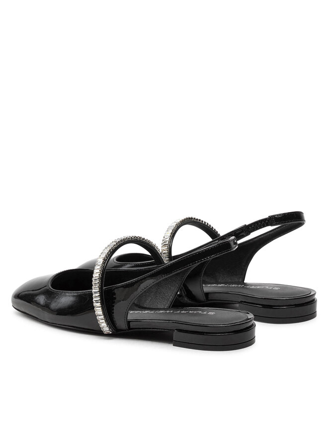Stuart Weitzman Sandále Stuart Weitzman Stefanie Slngback Fl SI438 Čierna