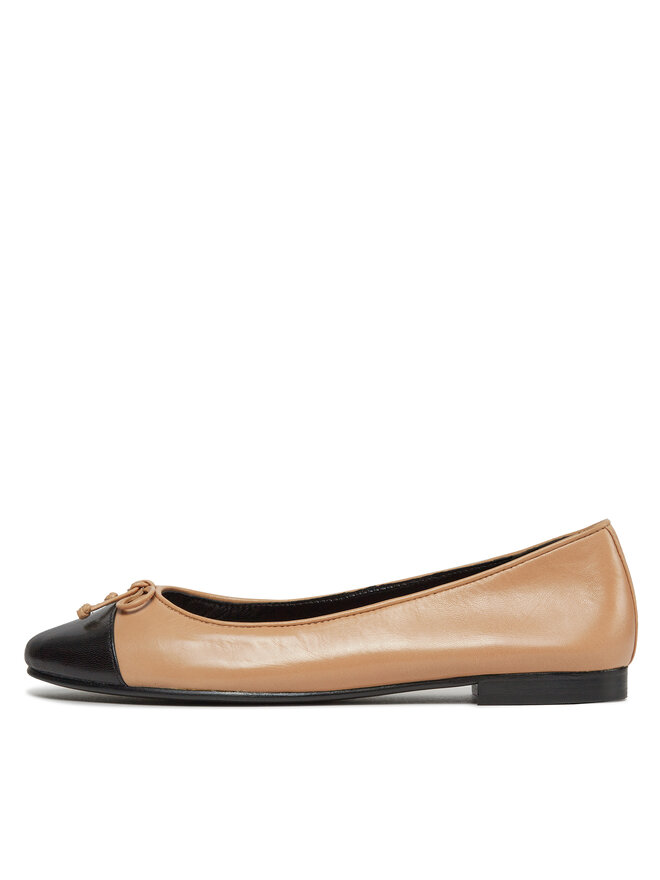 Tory Burch Μπαλαρίνες Tory Burch Cap-Toe Ballet 154513 Μπεζ