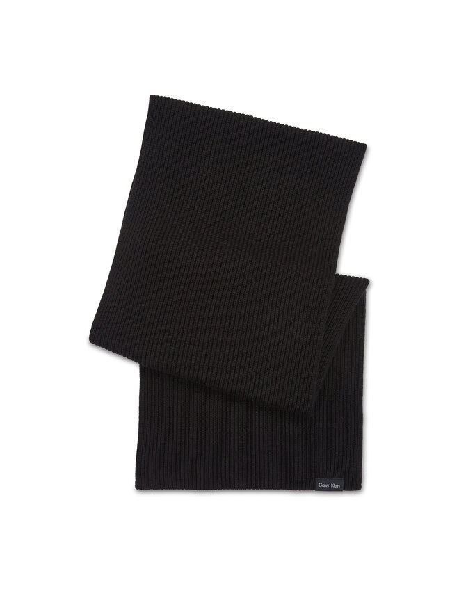 Calvin Klein Fular Calvin Klein Classic Cotton Rib Knit Scarf K50K510996 Negru