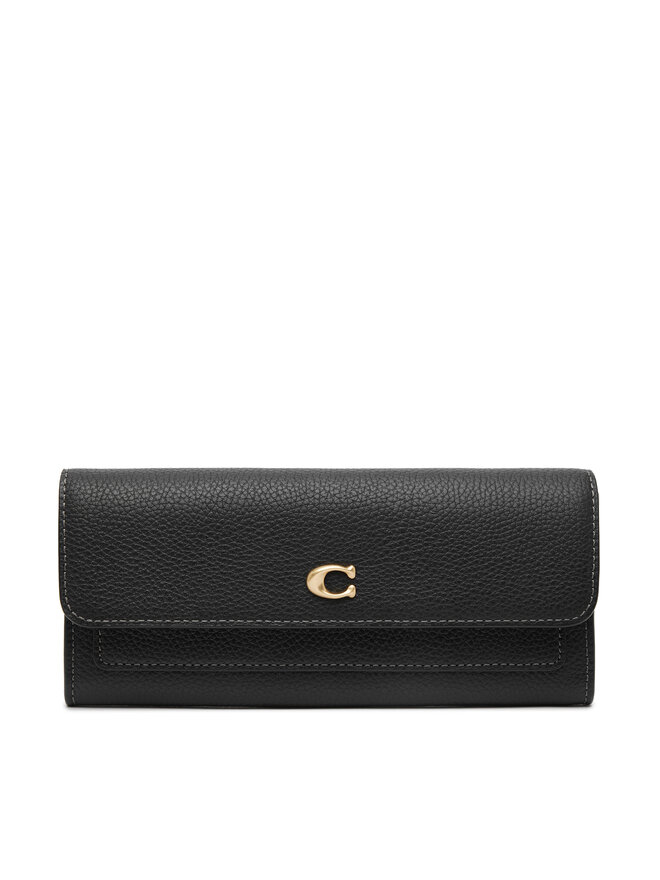 Coach Голям дамски портфейл Coach CAO17 Черен