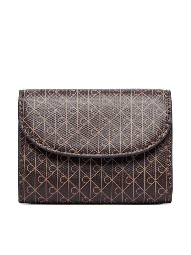 Calvin Klein Geldbörse Calvin Klein Emblem Aop Flap Coin Wallet LV04F1226G Braun
