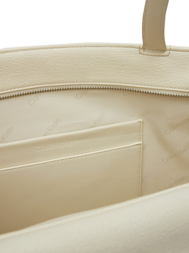 Calvin Klein Handtasche Calvin Klein Ck Medium Shopper_Tex K60K613178 Weiß
