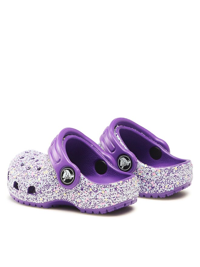Crocs Klapki Crocs Crocs Classic Glitter Kids Clog T 206992 Fioletowy