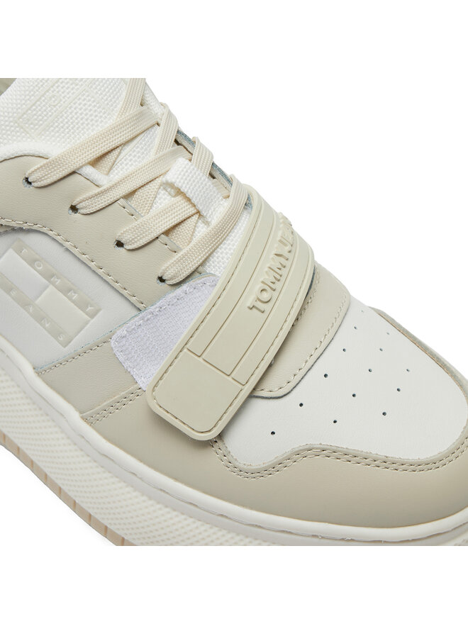 Tommy Jeans Zapatillas Tommy Jeans Tjw Retro Basket Flatform Velcro EN0EN02573 Écru