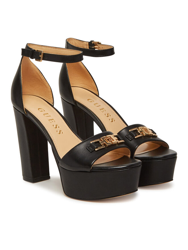 Guess Sandały Guess FLJSET LEA03 Czarny
