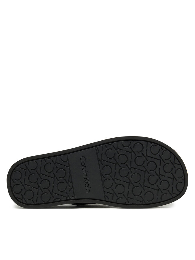 Calvin Klein Sandały Calvin Klein Flat Adj Sandal Eyelet HW0HW02488 Czarny
