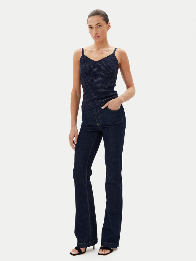 Fracomina Fracomina Felső FR25ST4006K410J9 Sötétkék Slim Fit