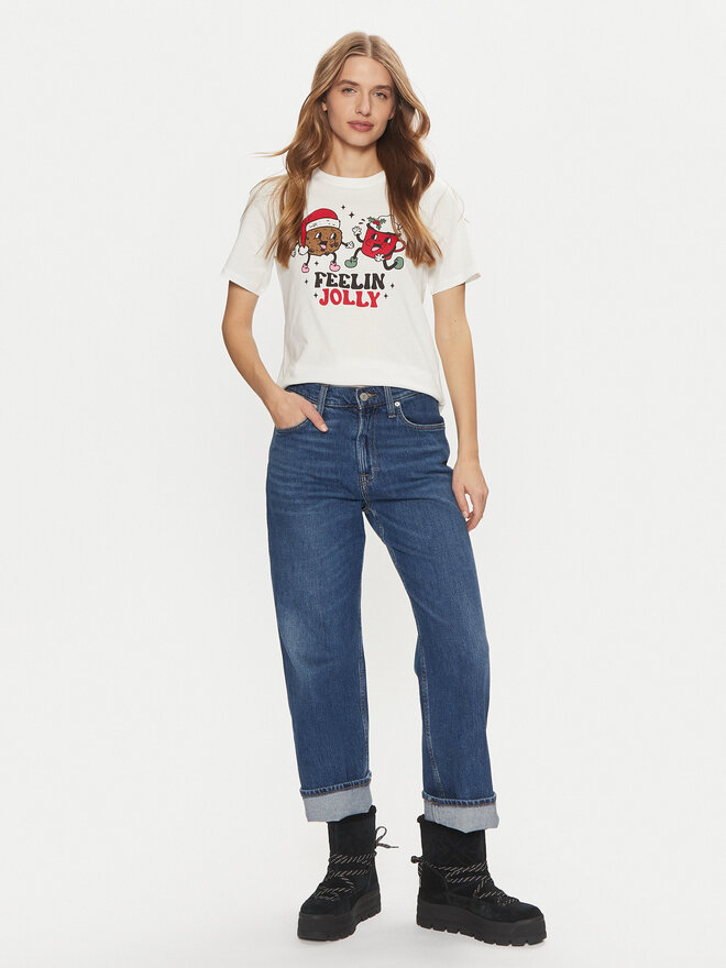 ONLY ONLY Marškinėliai Rosie 15332339 Balta Regular Fit