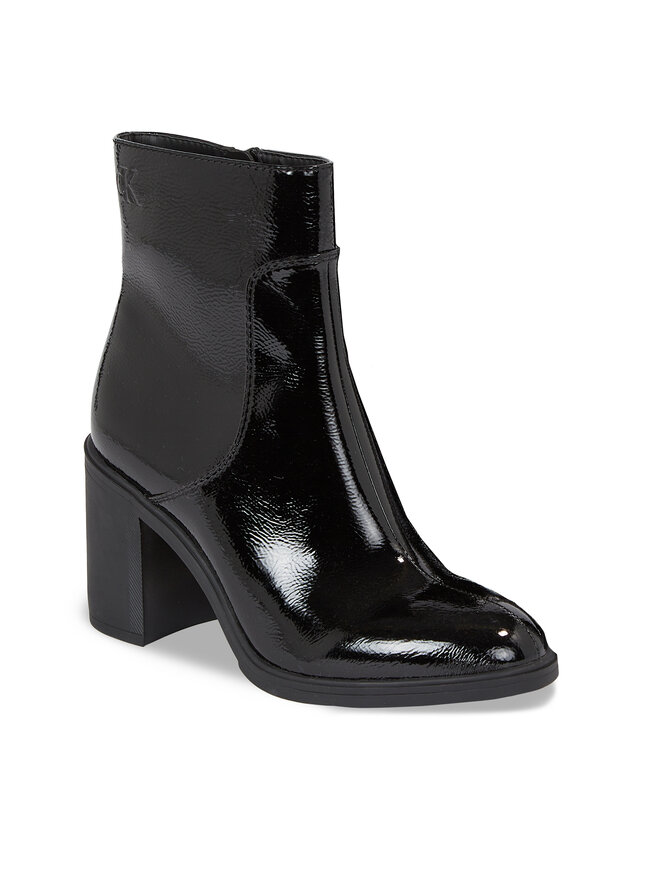 Calvin Klein Jeans Čizme Calvin Klein Jeans Mid Block Heel Boot Naplak Wn YW0YW01258 Crna