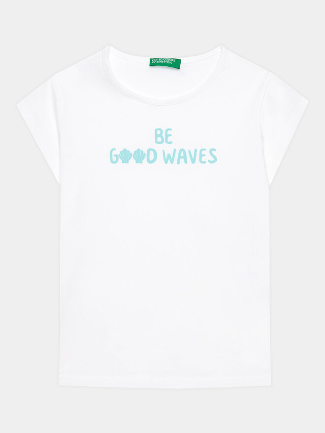 United Colors Of Benetton United Colors Of Benetton Marškinėliai 3096G1095 Balta Regular Fit