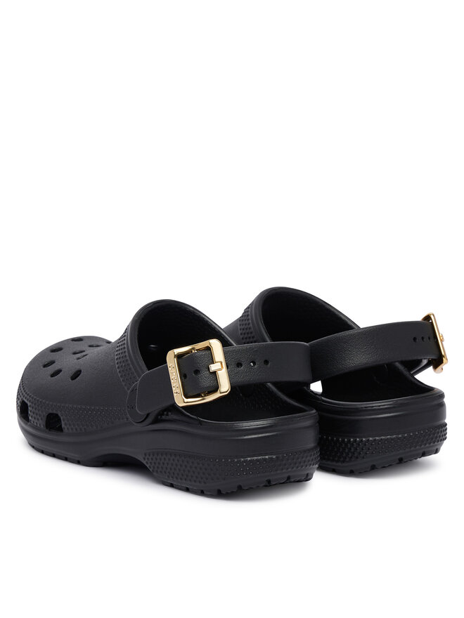 Crocs Pantoletten Crocs Classic Metallic Buckle Clog K 214228 Schwarz