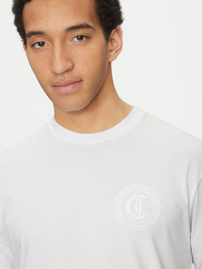 Just Cavalli Just Cavalli T-Shirt 78OAHT01 Λευκό Regular Fit