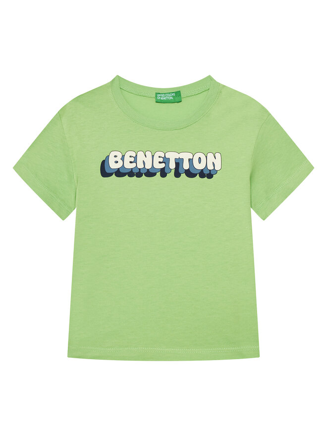 United Colors Of Benetton United Colors Of Benetton Marškinėliai 3I1XG10HT Žalia Regular Fit