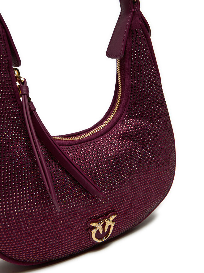 PINKO Kabelka PINKO Brioche Hobo Mini AI 24-25 PLTT 101433 A159 Bordó
