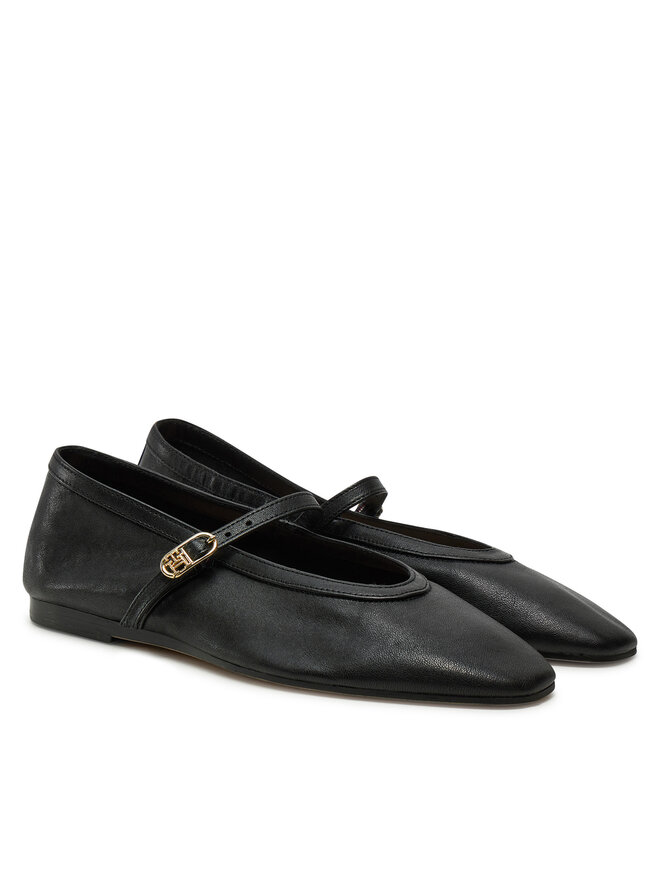 Tommy Hilfiger Balerina Tommy Hilfiger Ballerina Maryjane Soft Leather FW0FW08354 Fekete