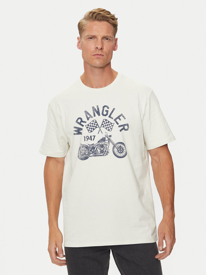 Wrangler Wrangler Camiseta Americana 112357379 Blanco Regular Fit