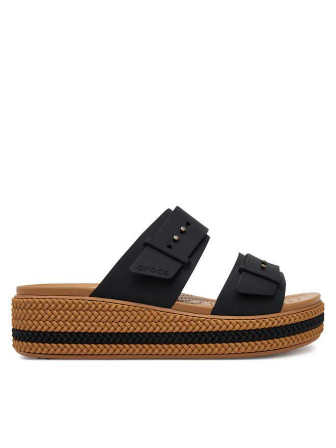 Crocs Παντόφλες Crocs Brooklyn Woven Buckle 209978 Μαύρο
